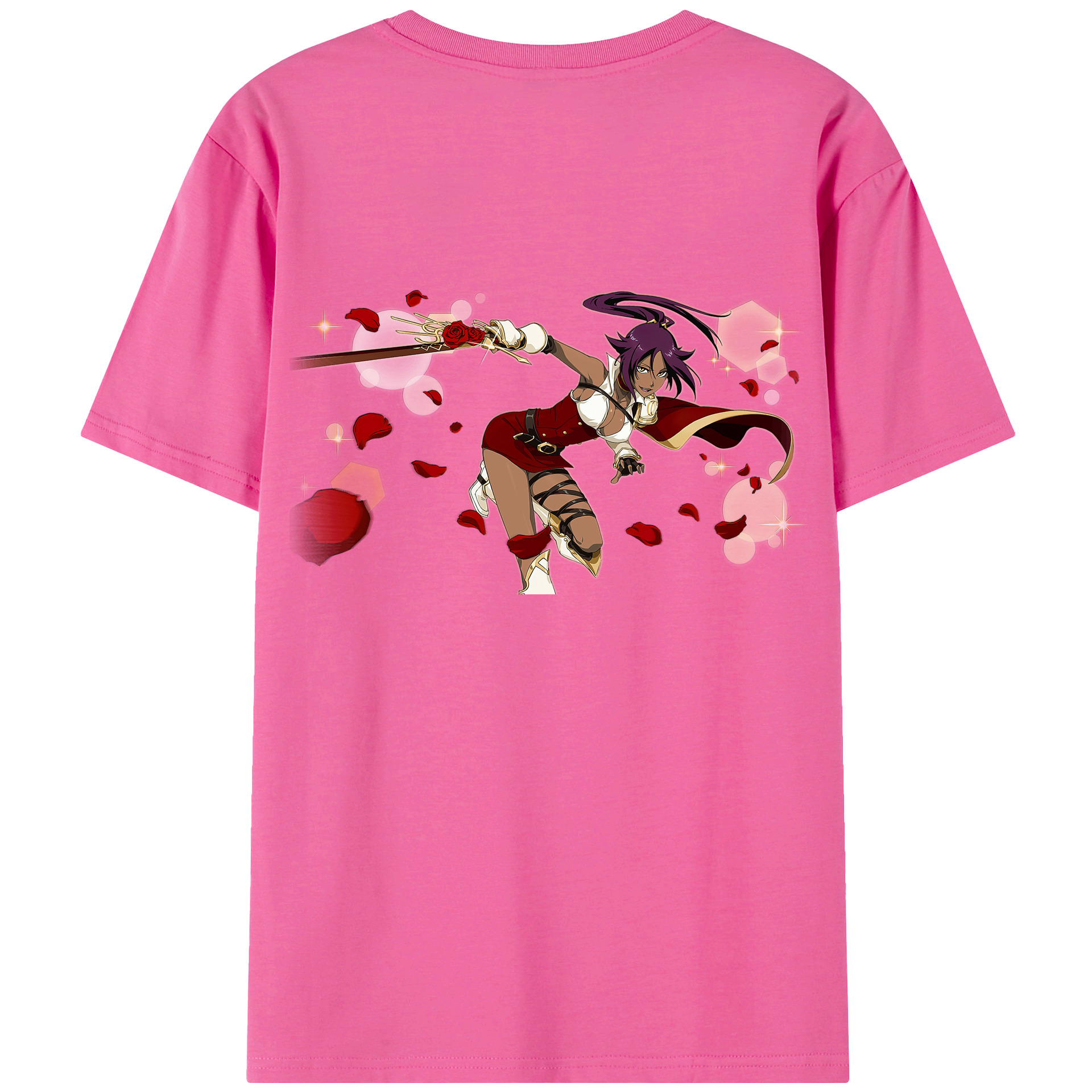 （画像用） ブリーチ 四楓院 夜一（しほういん よるいち） BLEACH Shihouin Yoruichi レディース半袖Tシャツ(バックプリント)